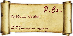 Palóczi Csaba névjegykártya