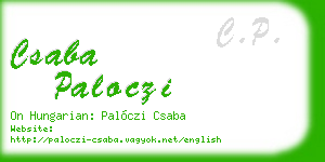 csaba paloczi business card